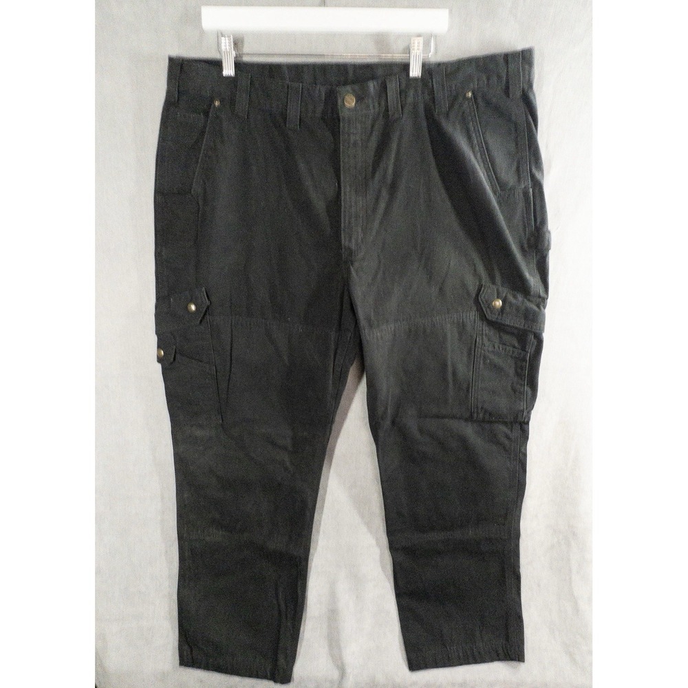 Carhartt Relaxed Duck Pants Mens 44x32 B342-BLK Workwear Cargo Utility Black